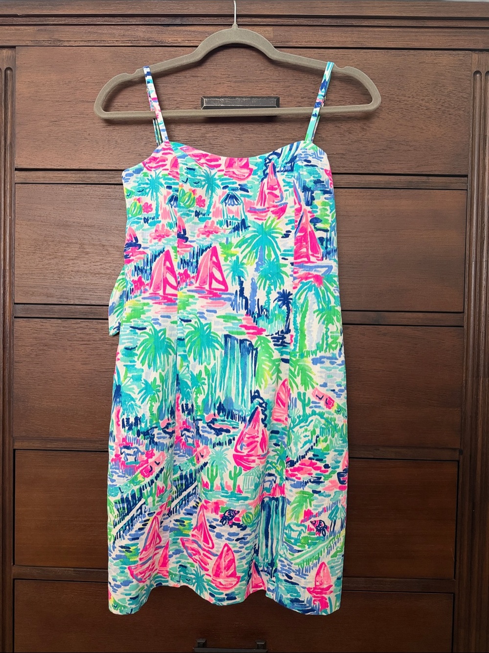 Lilly Pulitzer Neon Tropical Print Sundress - Pink, Blue, Green